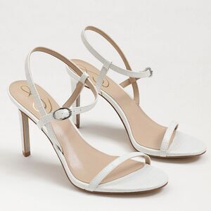 NEW Sam Edelman White Croc Doran Strappy Sandal 9.5
